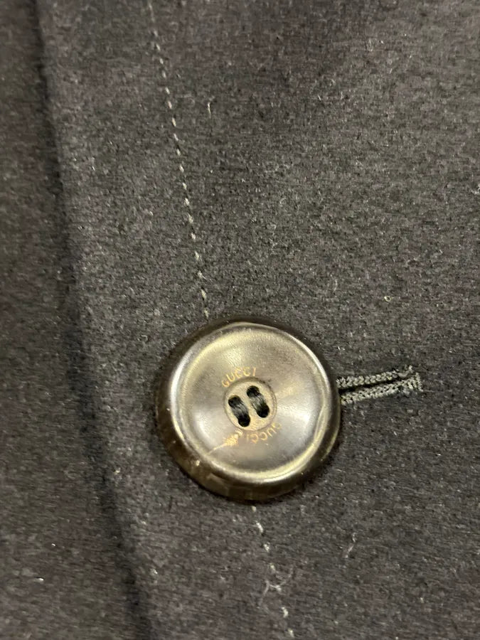 2000s Gucci Black Wool Premium Classy Long Coat itZMODg 6
