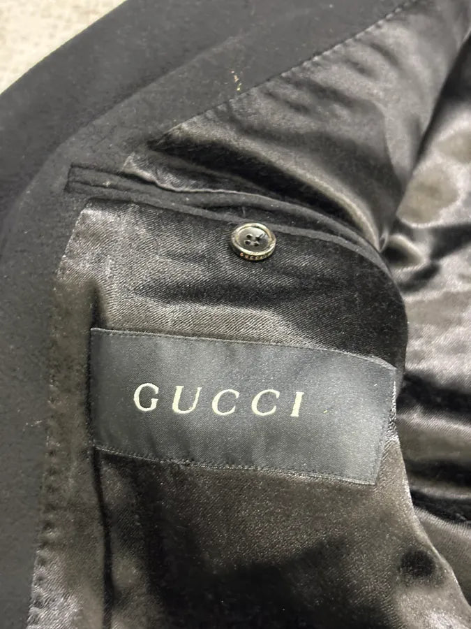2000s Gucci Black Wool Premium Classy Long Coat itZMODg 7