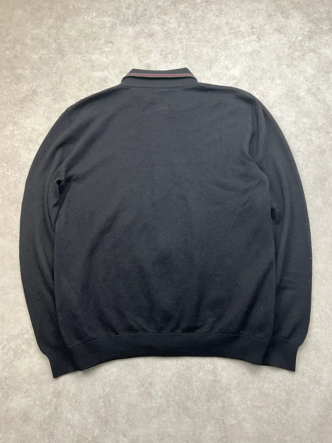 AW2001 Gucci Black Wool Signature Zip-up Sweater by Tom Ford LaOiqJP 5
