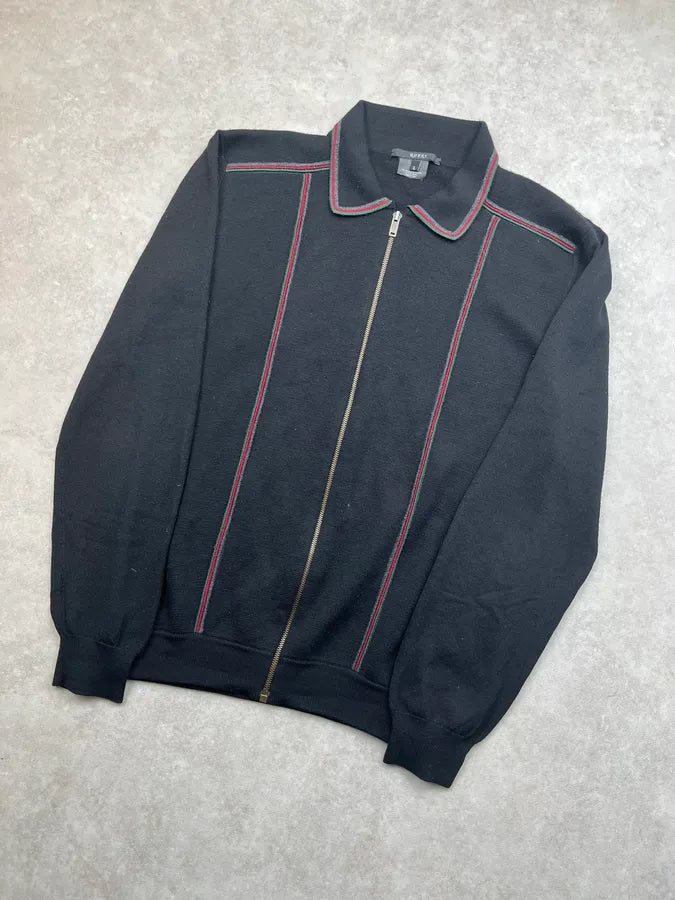 AW2001 Gucci Black Wool Signature Zip-up Sweater by Tom Ford LaOiqJP 3