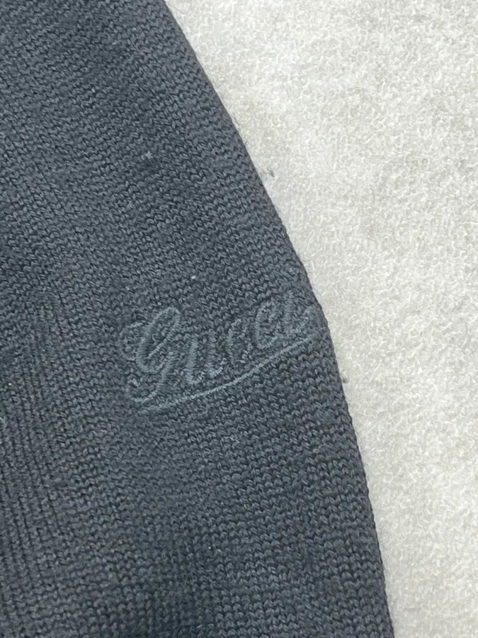 AW2001 Gucci Black Wool Signature Zip-up Sweater by Tom Ford LaOiqJP 9