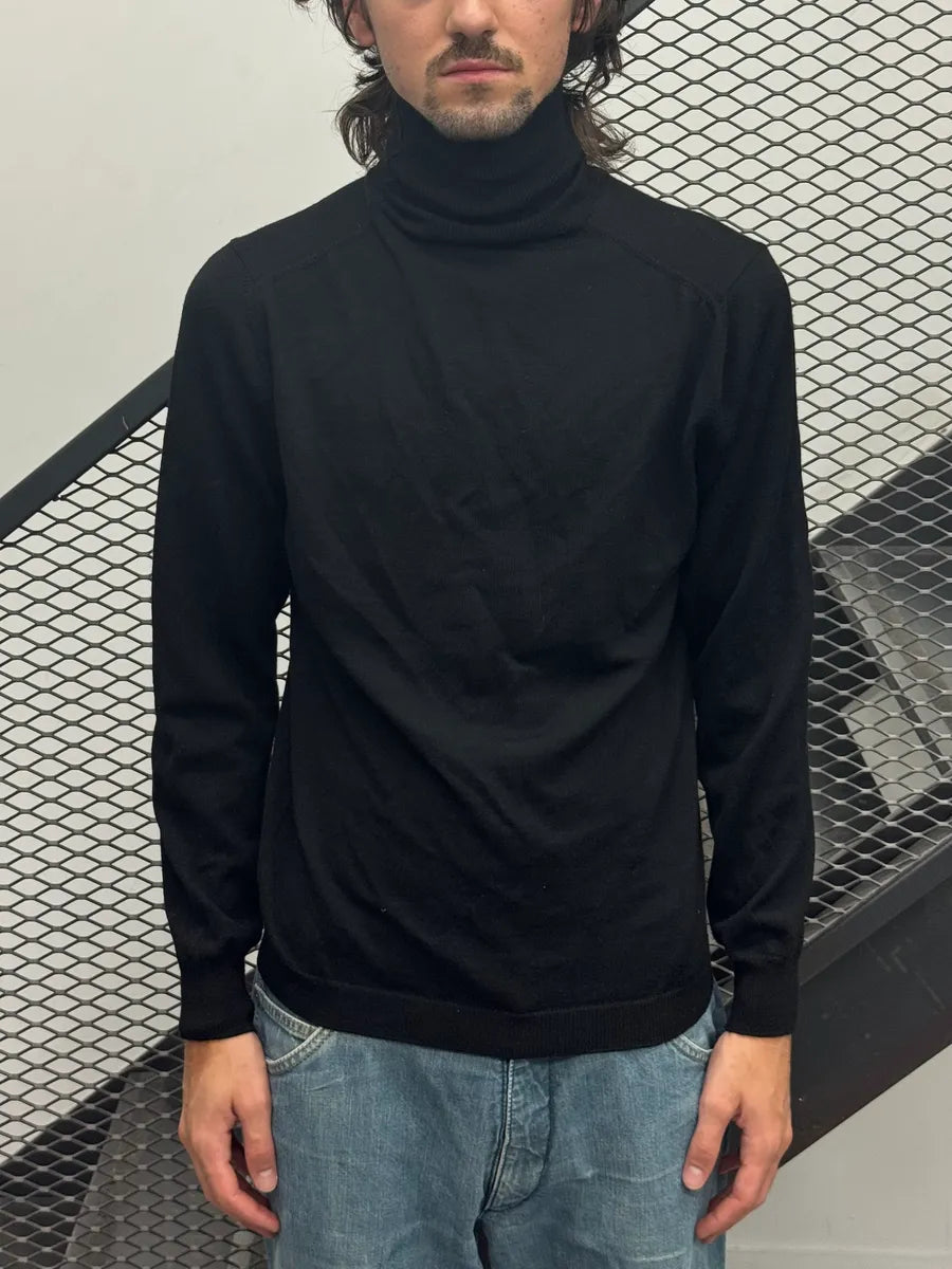 2010s Gucci Black Wool Minimalist Turtleneck Sweater EGVmddq 0