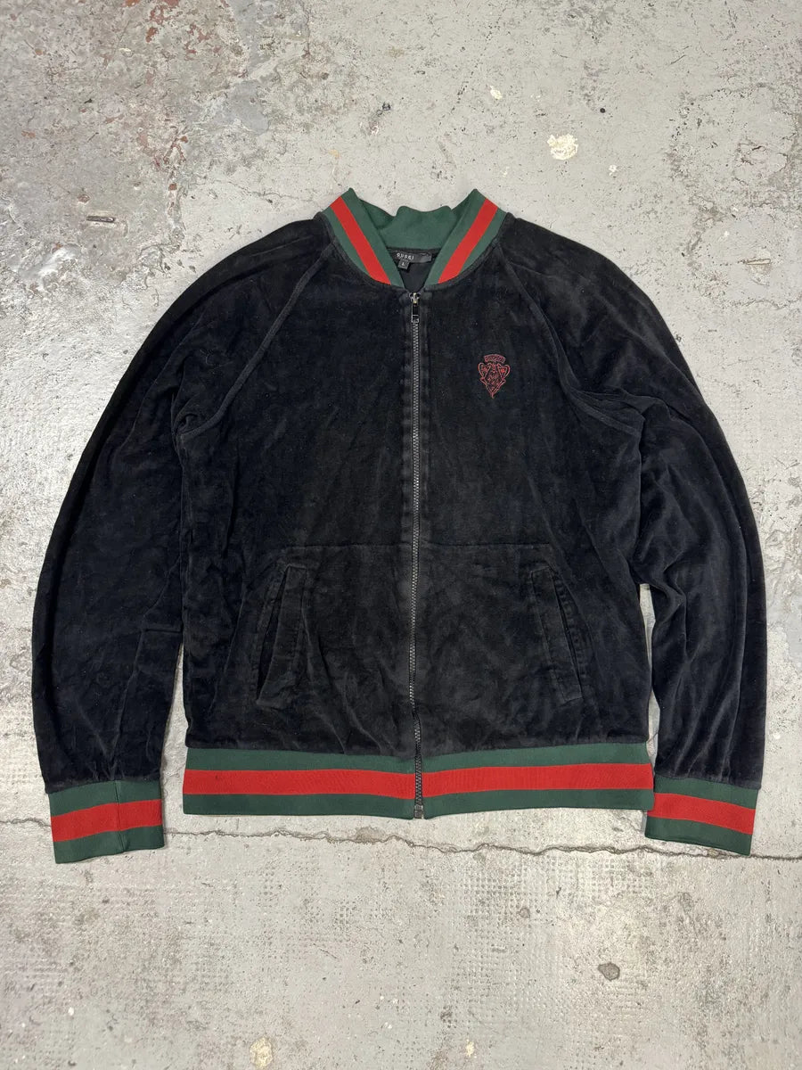 2000s Gucci Black Zip-up Signature Sweatshirt MRIMMAE 0