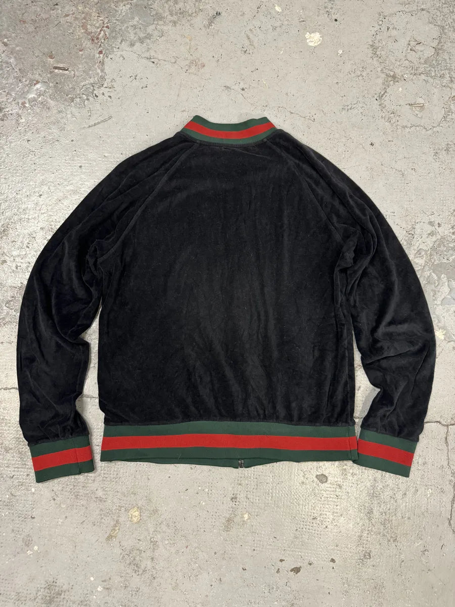 2000s Gucci Black Zip-up Signature Sweatshirt MRIMMAE 1