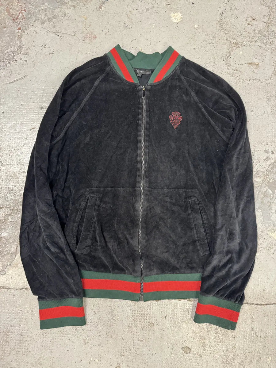 2000s Gucci Black Zip-up Signature Sweatshirt MRIMMAE 2