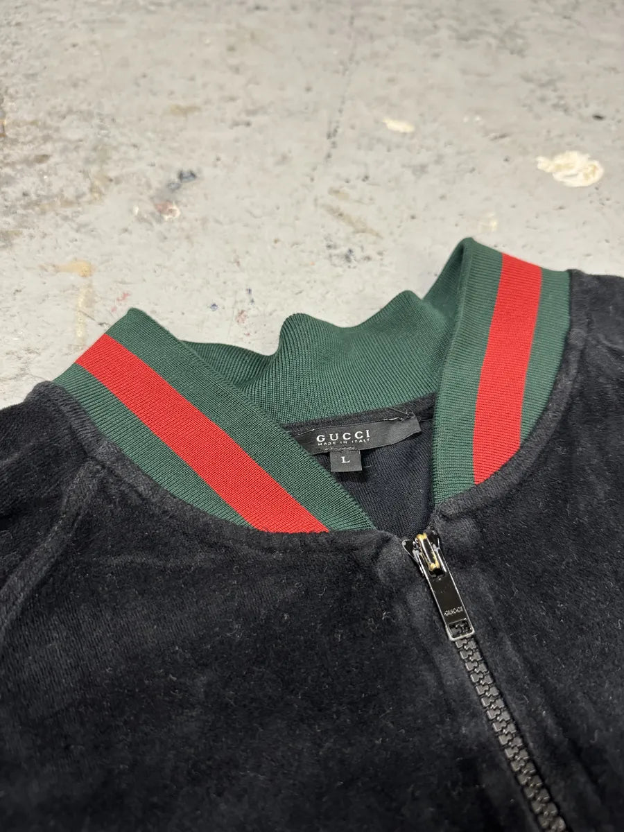 2000s Gucci Black Zip-up Signature Sweatshirt MRIMMAE 7