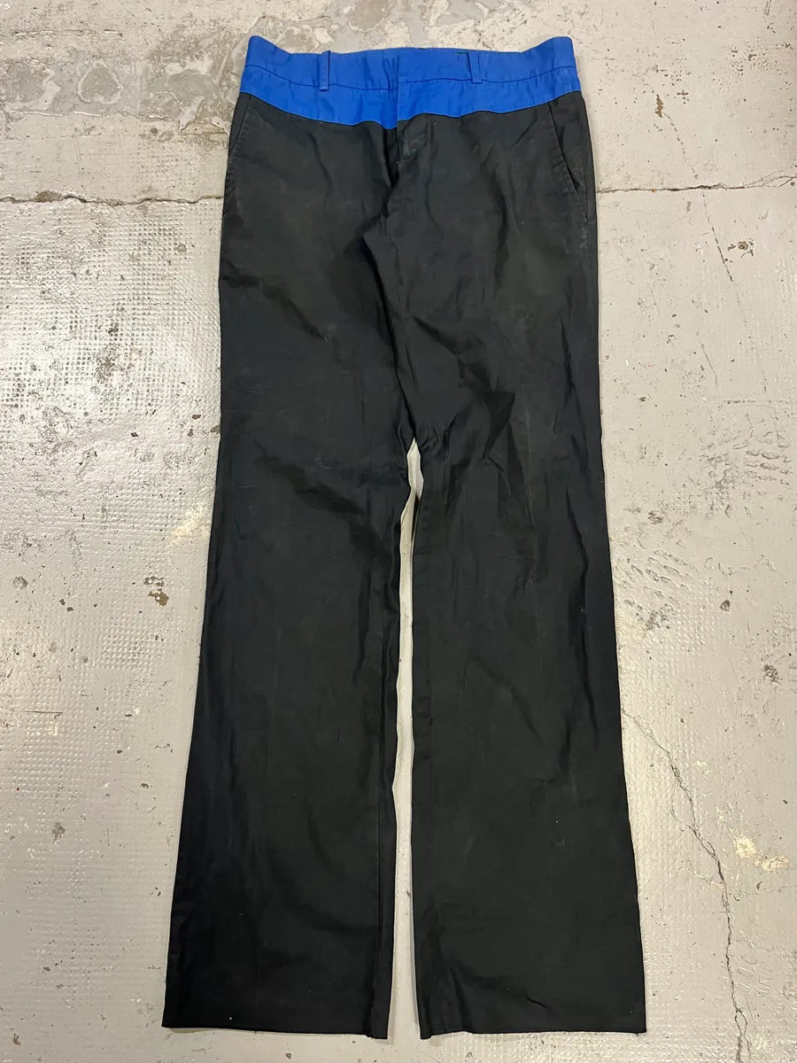 2000s Gucci Blue & Black Nylon Chinos Pants by Tom Ford pQjYelN 0