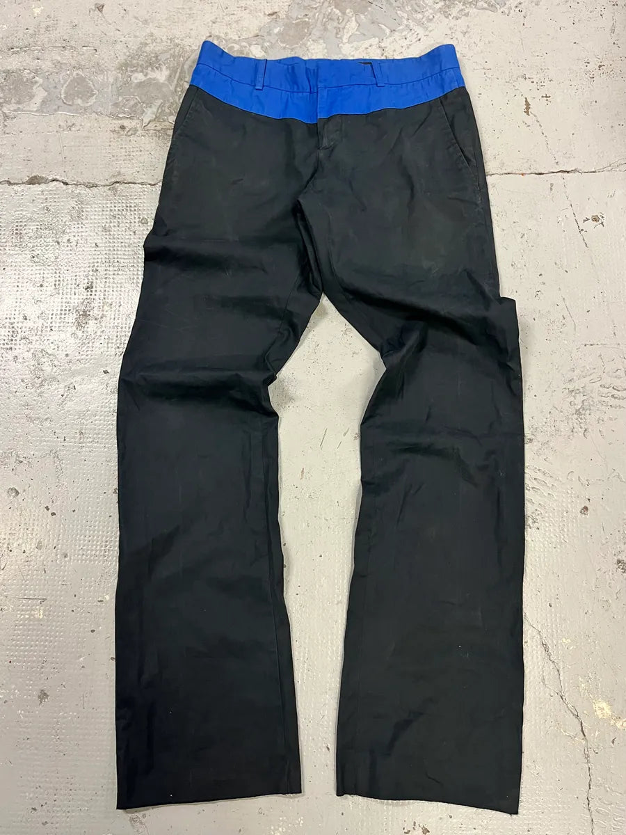 2000s Gucci Blue & Black Nylon Chinos Pants by Tom Ford pQjYelN 4