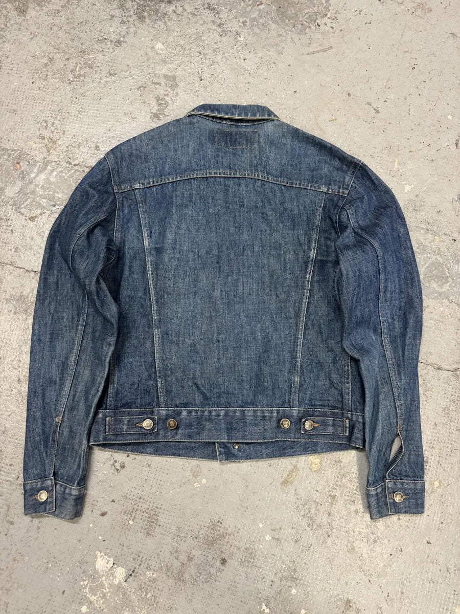 2000s Gucci Blue Denim Trucker Jacket atqeoVd 3