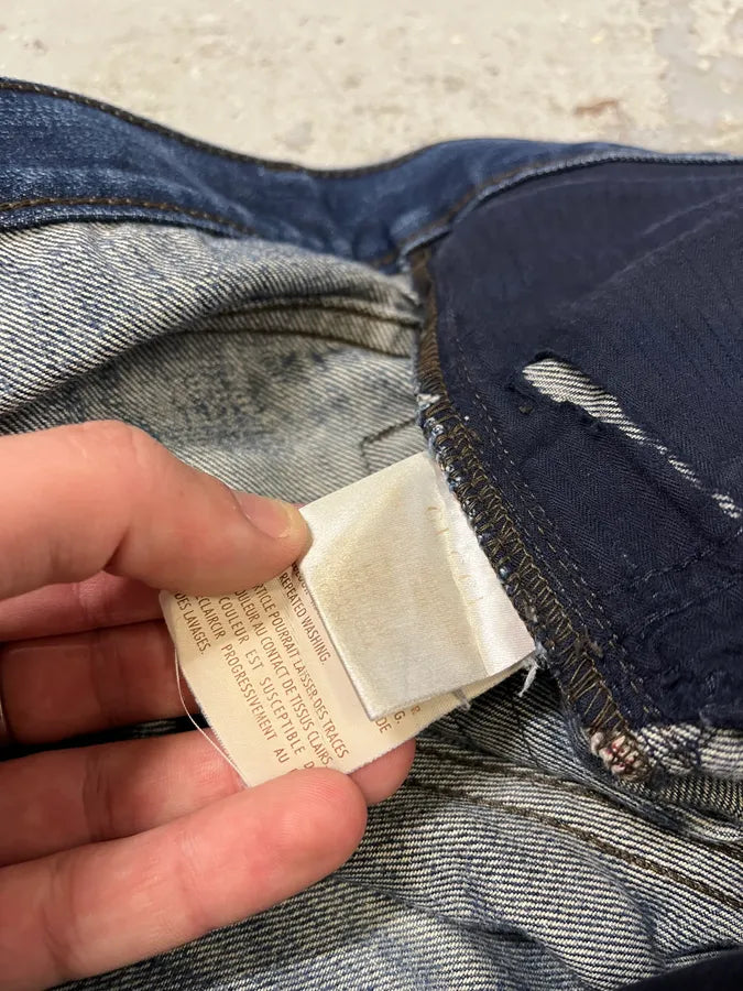 2000s Gucci Blue Eroded Denim Jeans (M/L) wSXwZvt 8