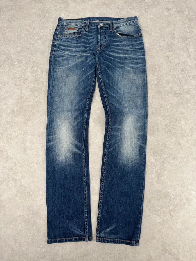 2010s Gucci Blue Faded Slim Denim Jeans by Frida Giannini iBREYiG 0