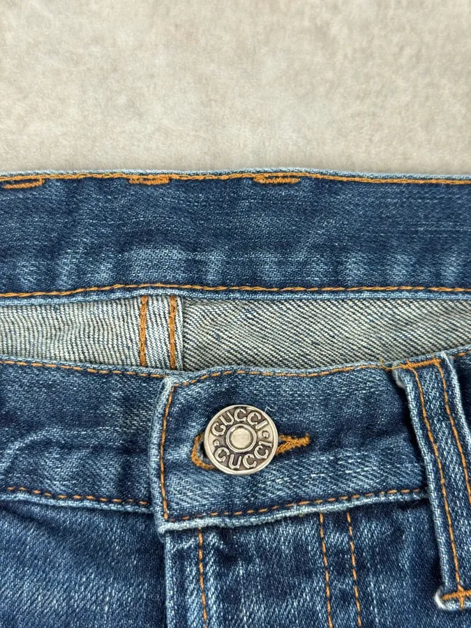 2010s Gucci Blue Faded Slim Denim Jeans by Frida Giannini iBREYiG 8