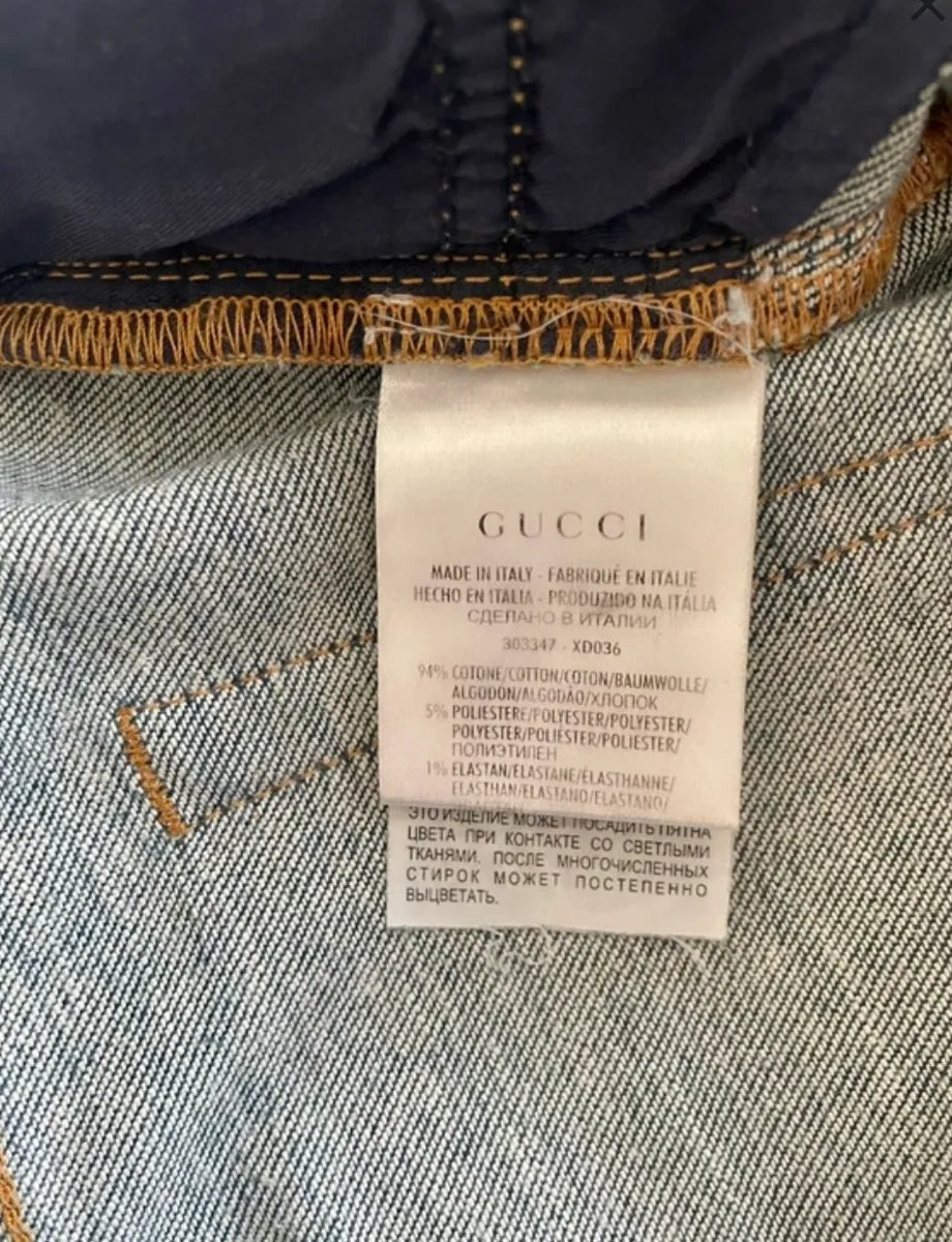 2000s Gucci Blue Faded Denim Jeans kAequjs 9