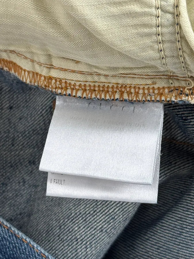 2010s Gucci Blue Faded Slim Denim Jeans by Frida Giannini iBREYiG 10