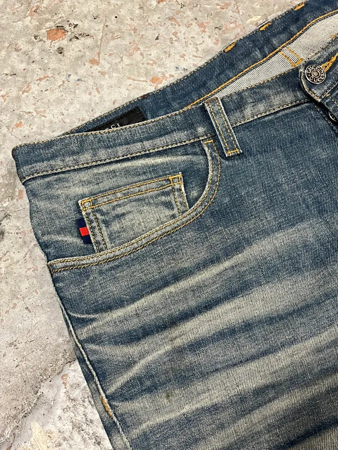 2000s Gucci Blue Faded Denim Jeans kAequjs 3