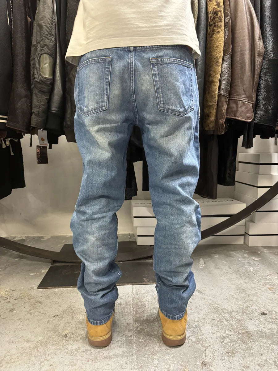 2000s Gucci Blue Faded Straight Denim Jeans (L) TzALvRc 2