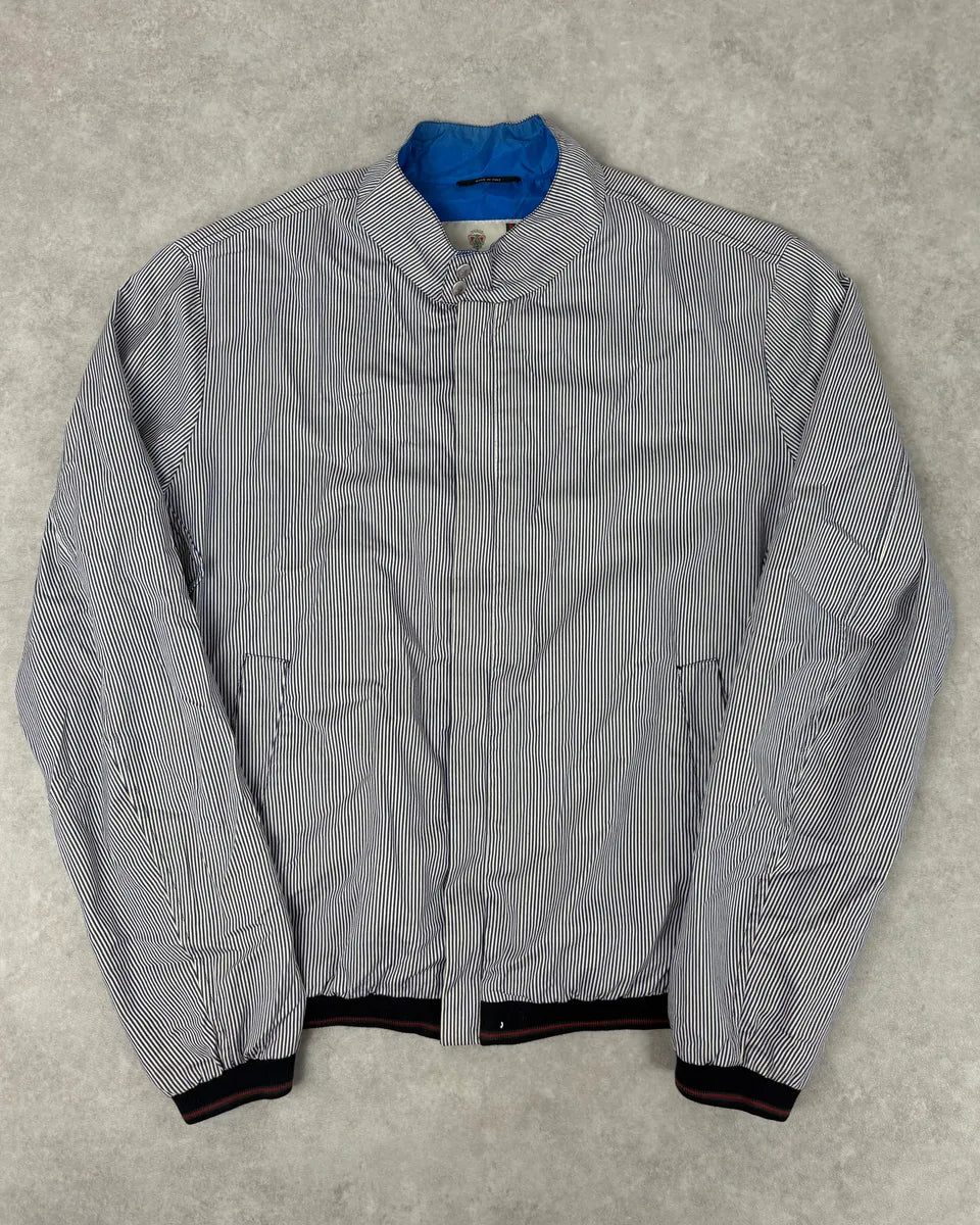 2000s Gucci Blue Striped Light Jacket QAISoMW 0