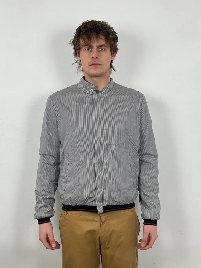 2000s Gucci Blue Striped Light Jacket QAISoMW 1