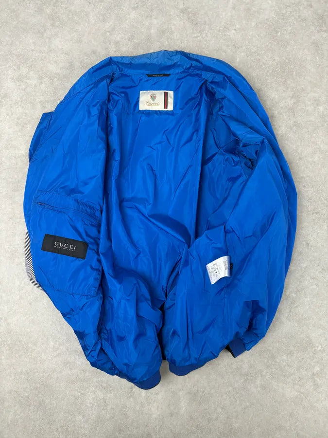 2000s Gucci Blue Striped Light Jacket QAISoMW 7