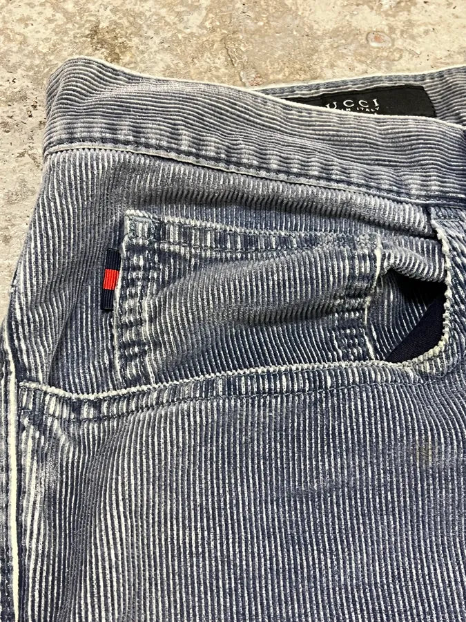 2000s Gucci Blue Velvet Pants oRviOwR 7