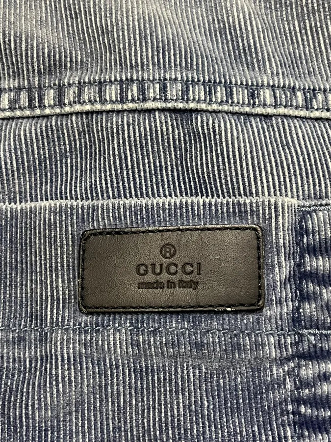 2000s Gucci Blue Velvet Pants oRviOwR 10