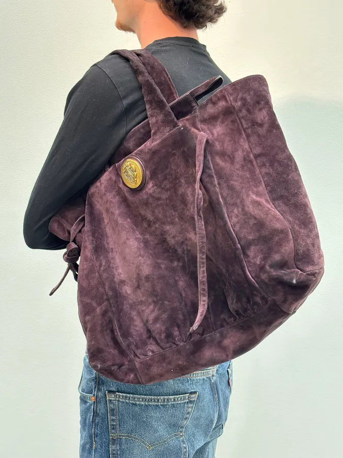 2000s Gucci Bordeaux Suede Hysteria Handle Bag by Frida Giannini griasni 3