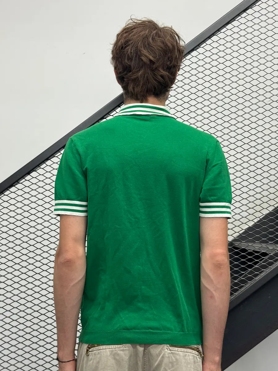 2000s Gucci Bowling Stripe Colar Green Polo TqUbVAo 2