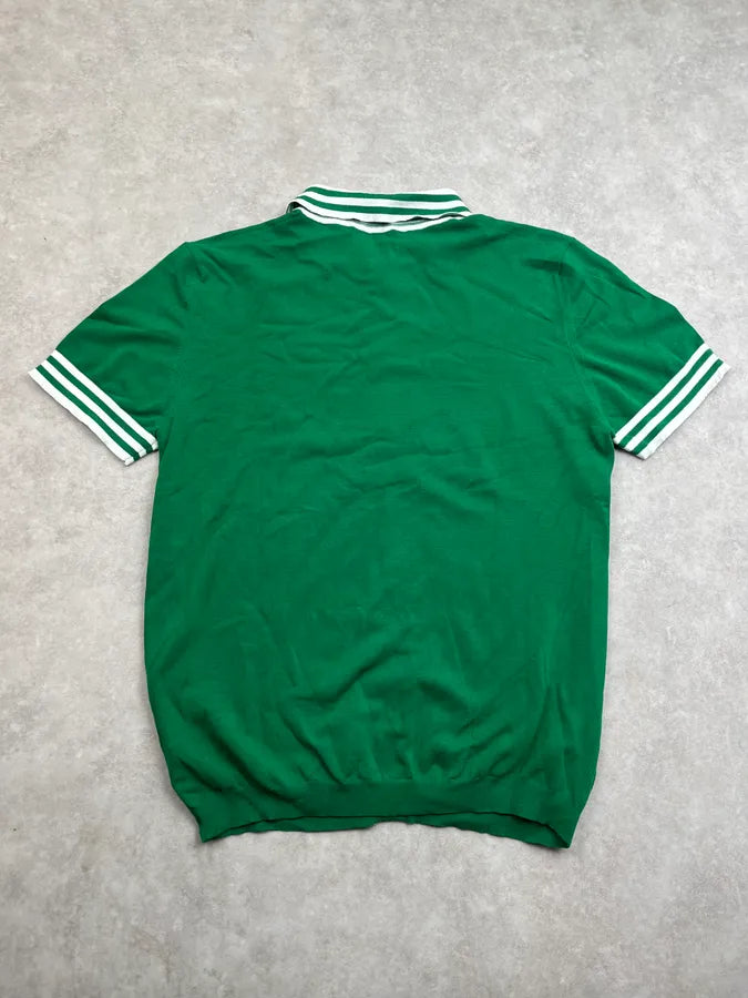 2000s Gucci Bowling Stripe Colar Green Polo TqUbVAo 4