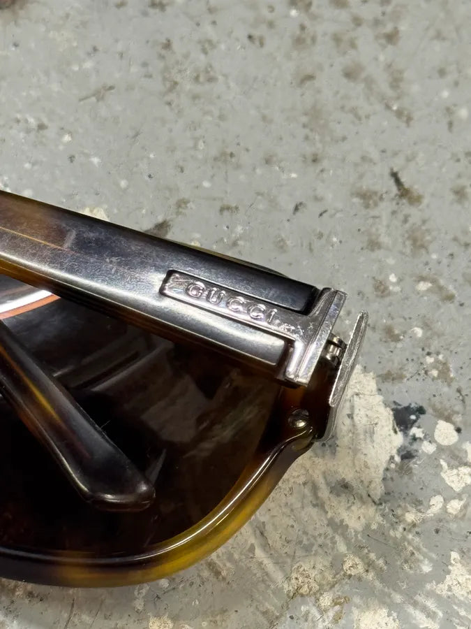2000s Gucci Brown & Camel Sunglasses pCxWCWa 7
