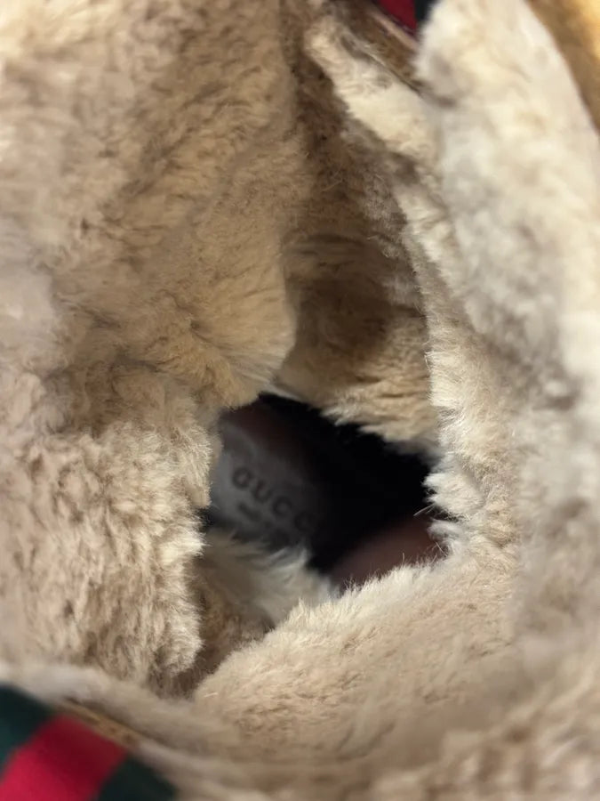 2000s Gucci Brown Ankle Fur Suede Leather Boots VMWJpPX 6