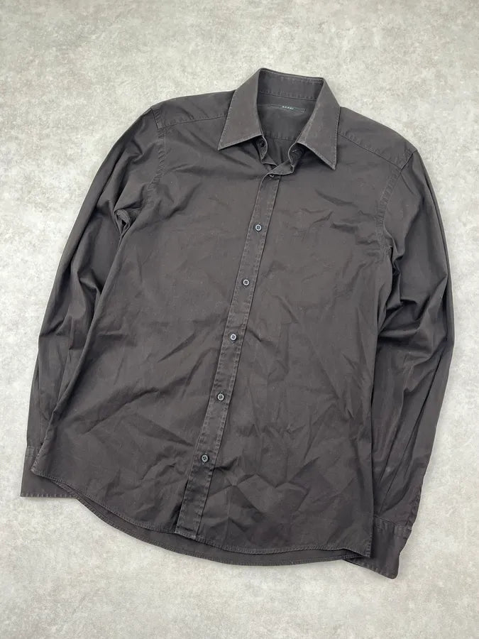2000s Gucci Brown Classic Shirt PtAVEvL 3