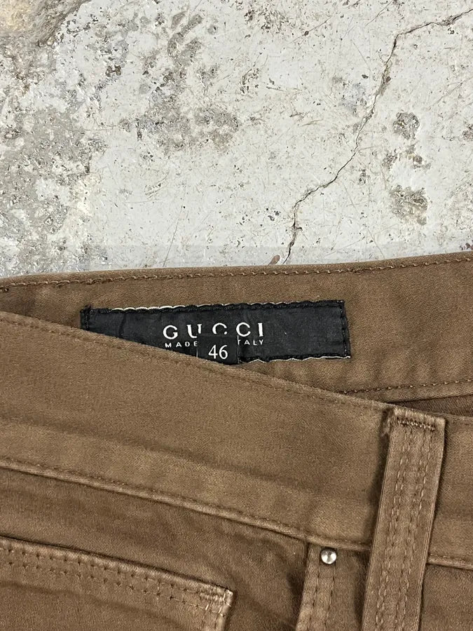 AW2009 Gucci Brown Denim Jeans CGYWnRo 7