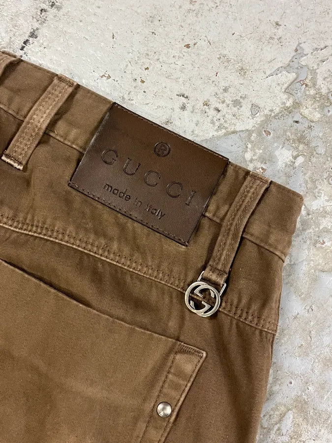 AW2009 Gucci Brown Denim Jeans CGYWnRo 9