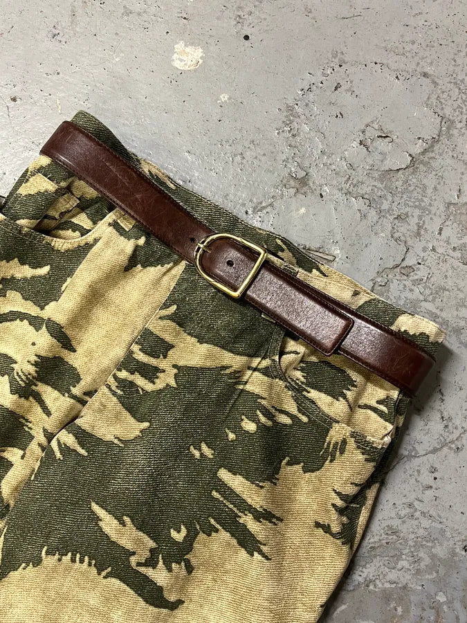 2000s Gucci Brown Eroded Leather Belt lqbPYtD 1