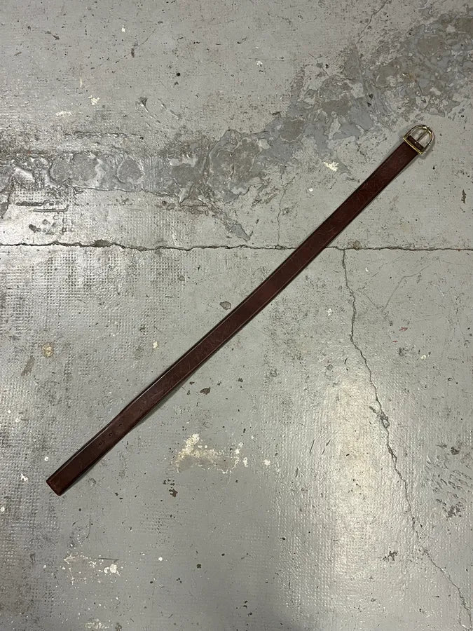 2000s Gucci Brown Eroded Leather Belt lqbPYtD 8