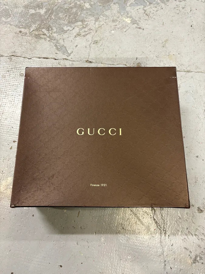 2000s Gucci Brown Eroded Leather Boots JcEZbMm 10