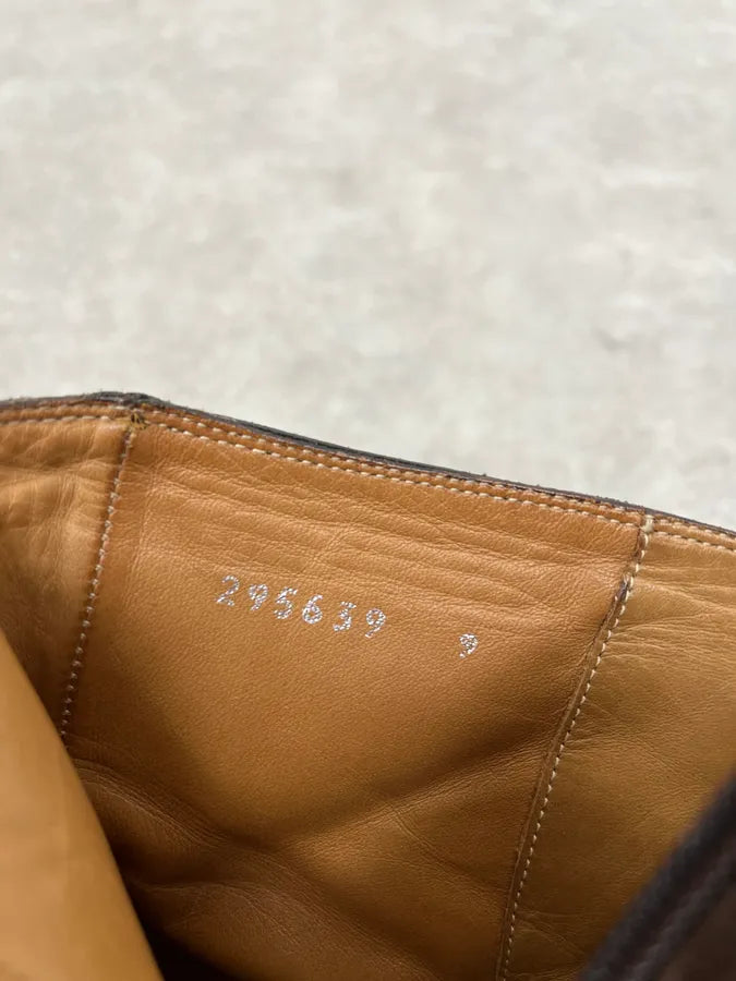 2000s Gucci Brown Eroded Leather Boots eVUdlTR 8