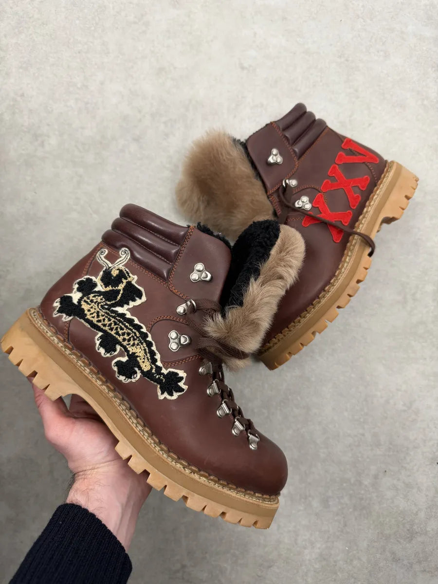2000s Gucci Brown Fur Leather Premium Boots wKjwmOh 0