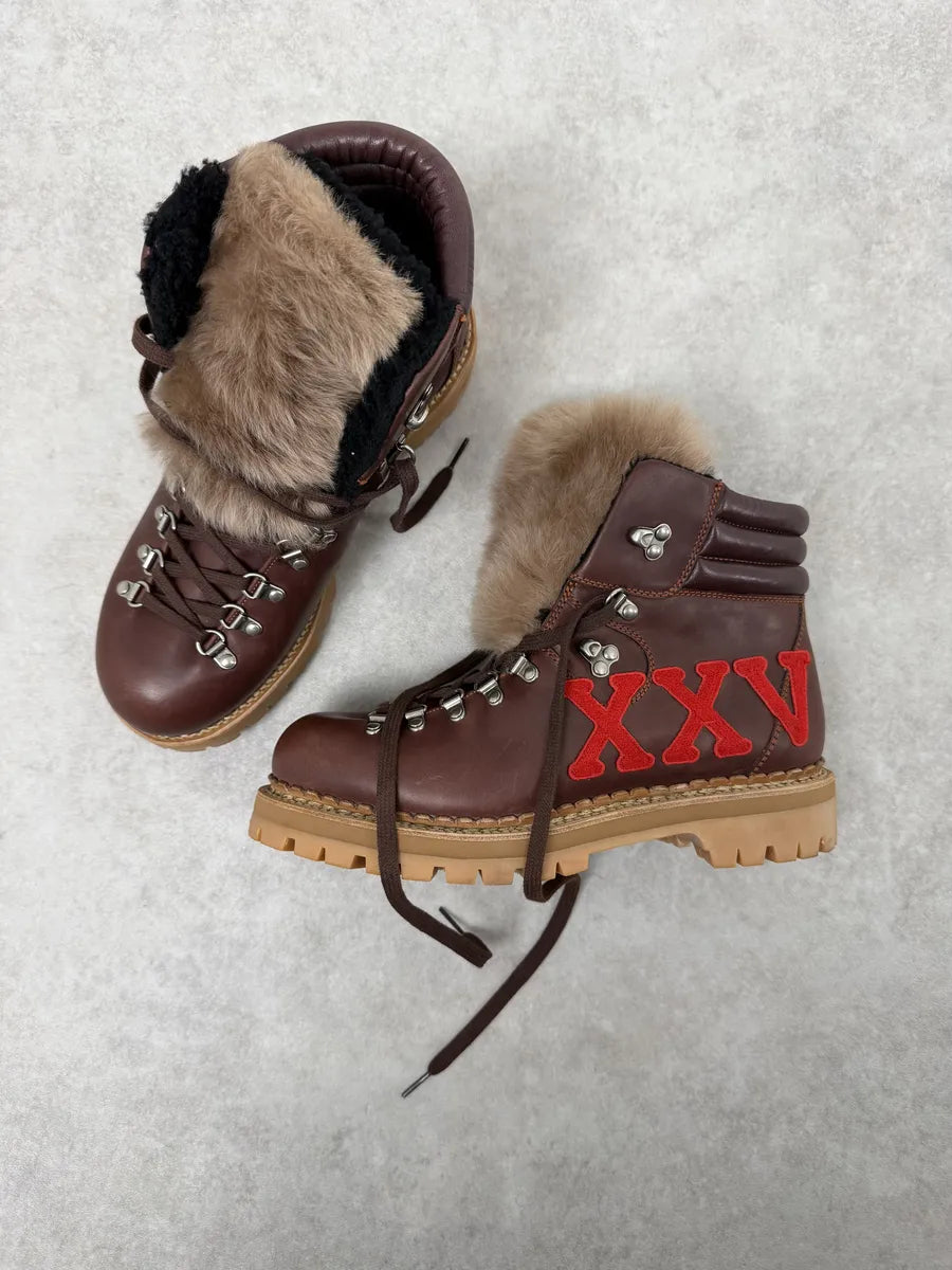 2000s Gucci Brown Fur Leather Premium Boots wKjwmOh 2
