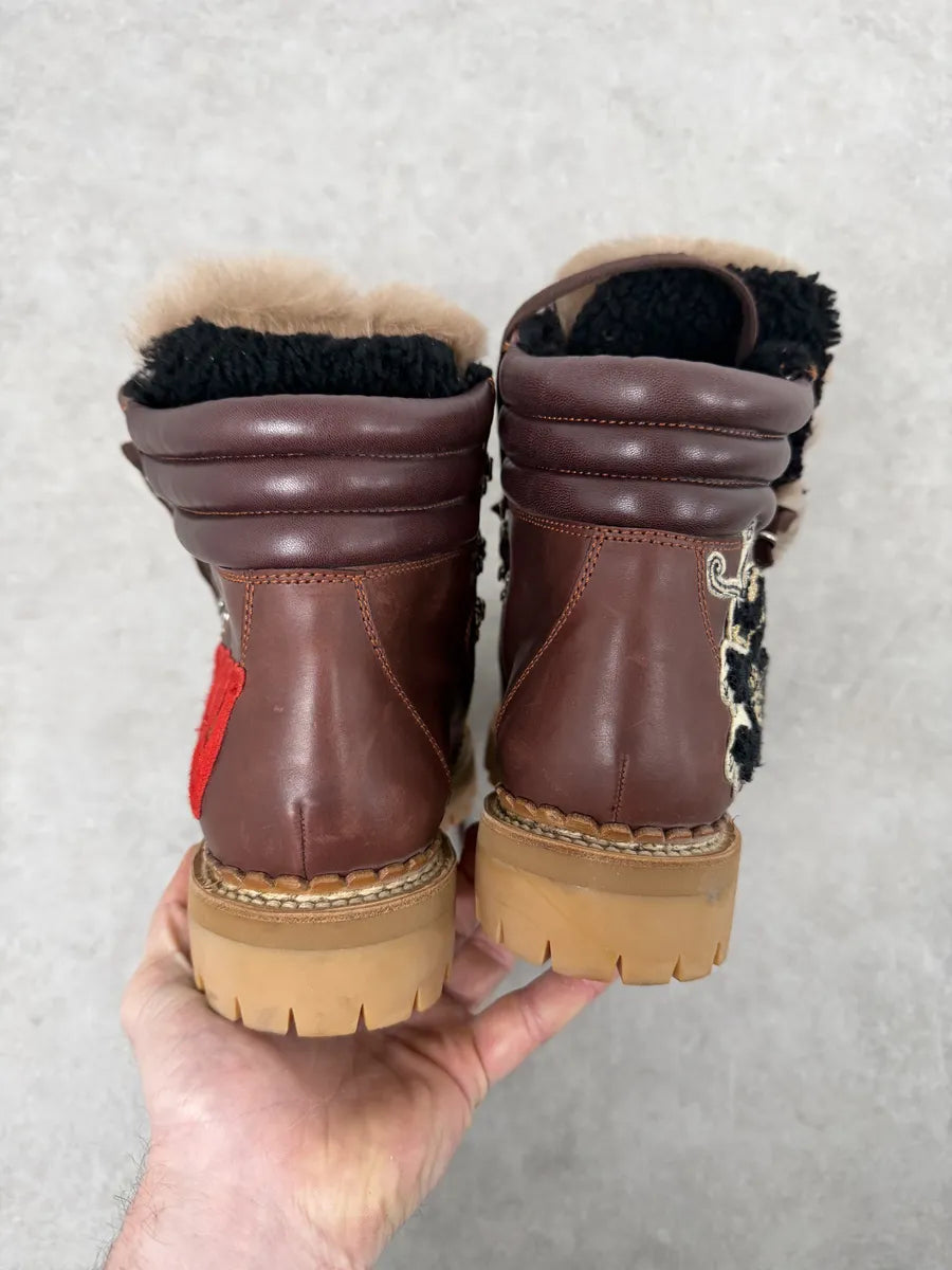 2000s Gucci Brown Fur Leather Premium Boots wKjwmOh 6
