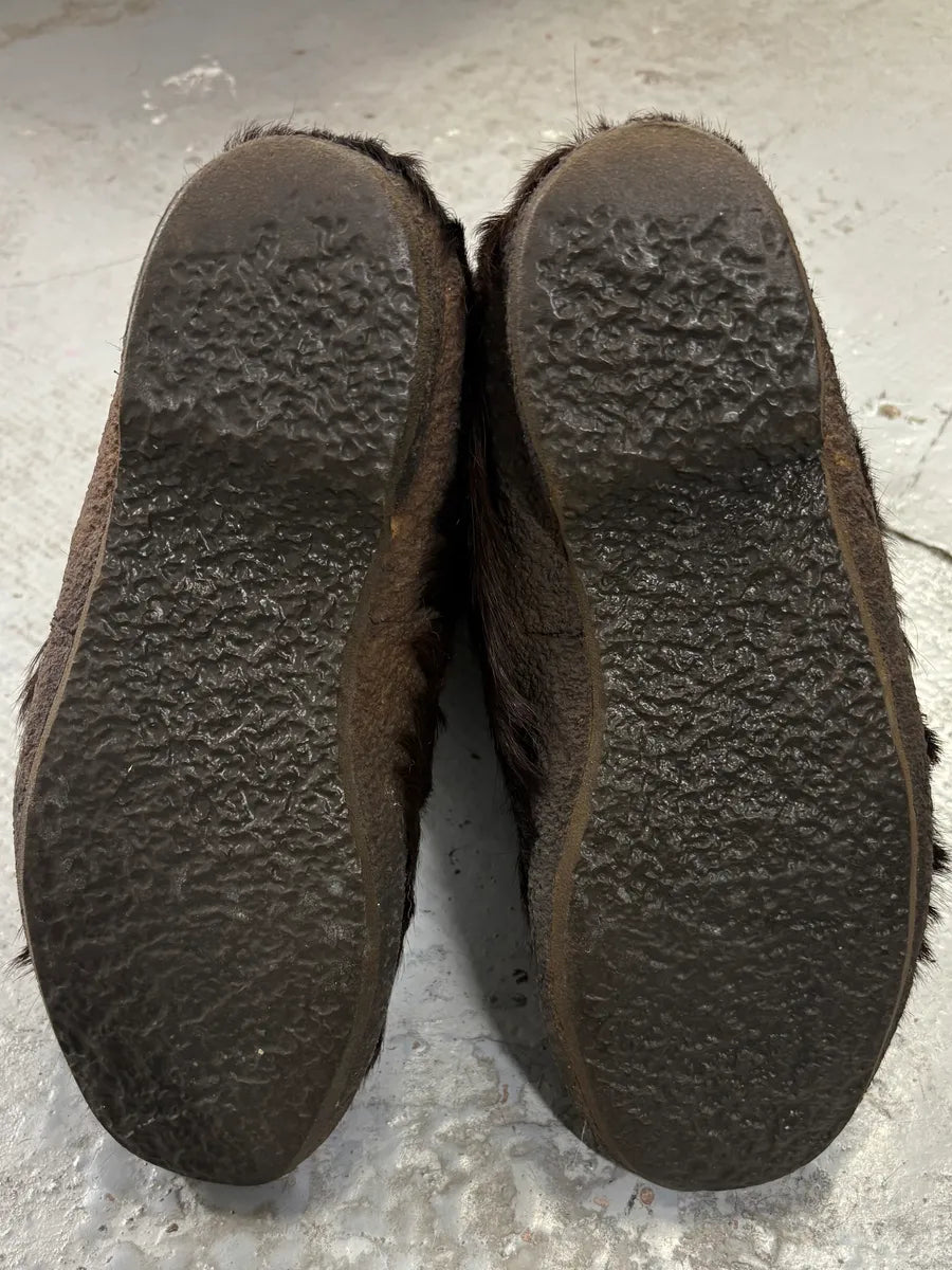 2000s Gucci Brown Fur Scratch Boots VCPqOmW 5
