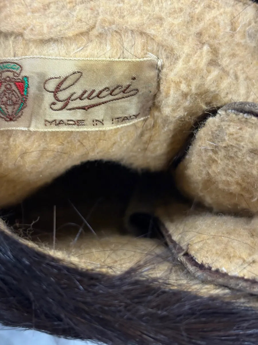 2000s Gucci Brown Fur Scratch Boots VCPqOmW 6
