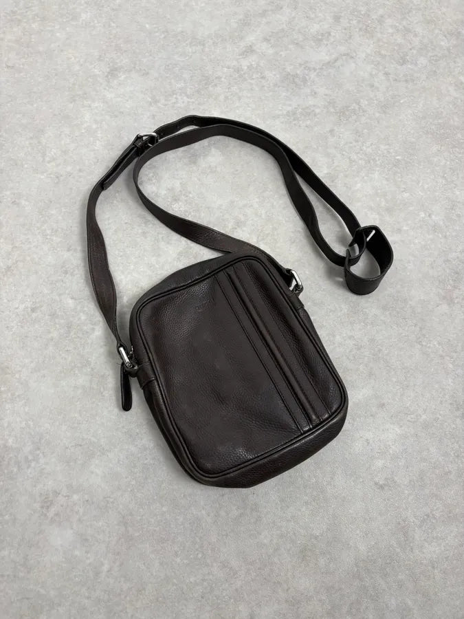 2000s Gucci Brown Grained Premium Leather Shoulder Bag kFtTNxD 3