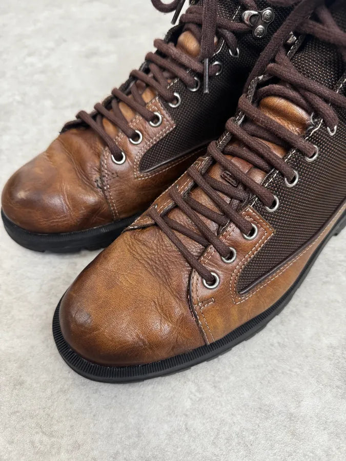 2000s Gucci Brown Hybrid Leather Hiking Boots LtcvHvn 4