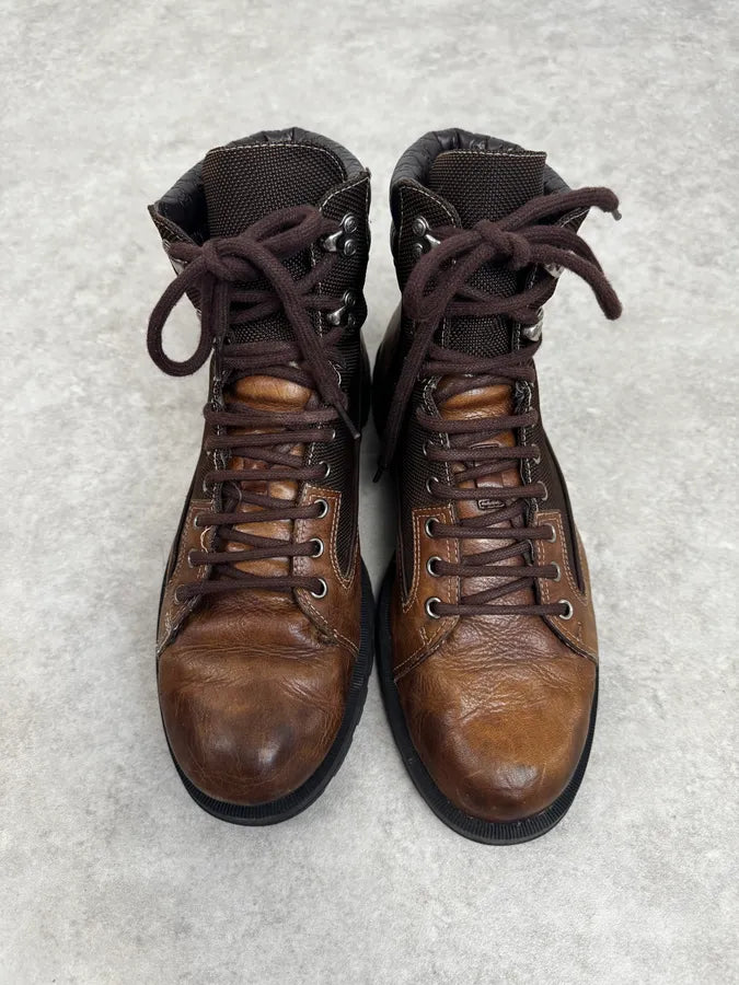 2000s Gucci Brown Hybrid Leather Hiking Boots LtcvHvn 3
