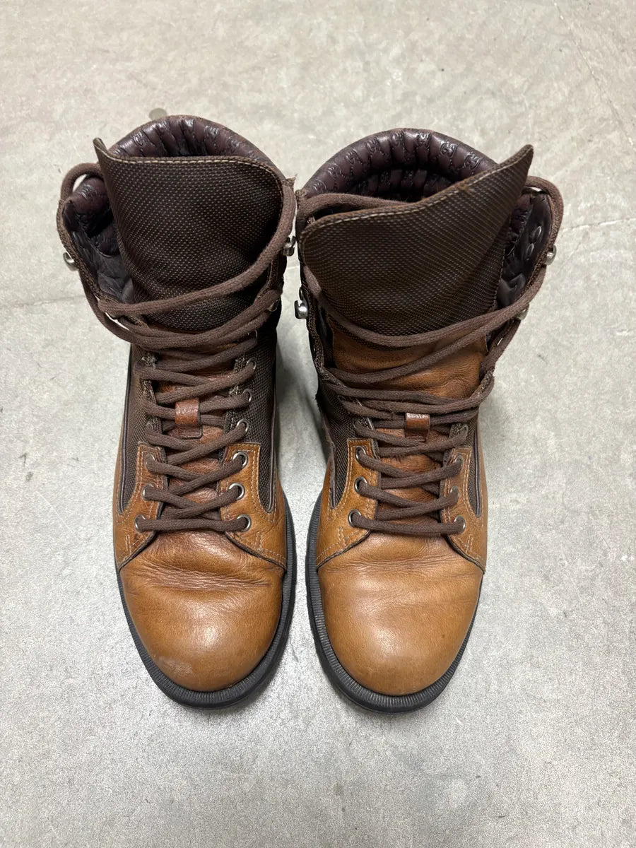 2000s Gucci Brown Hybrid Signature High Boots dgBEABk 1