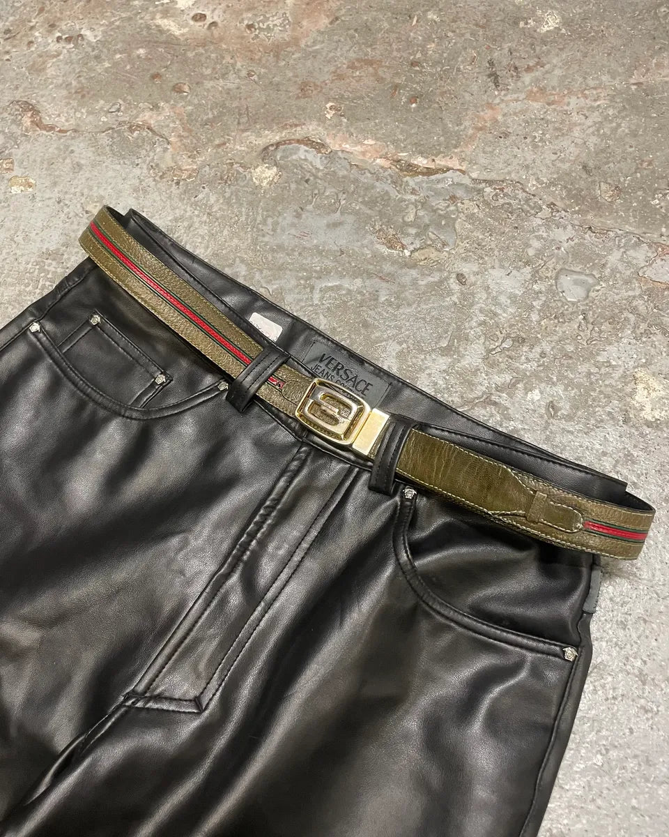 2000s Gucci Brown Italian Leather Belt (OS) 0