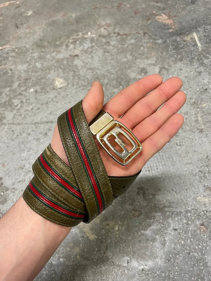 2000s Gucci Brown Italian Leather Belt (OS) 1
