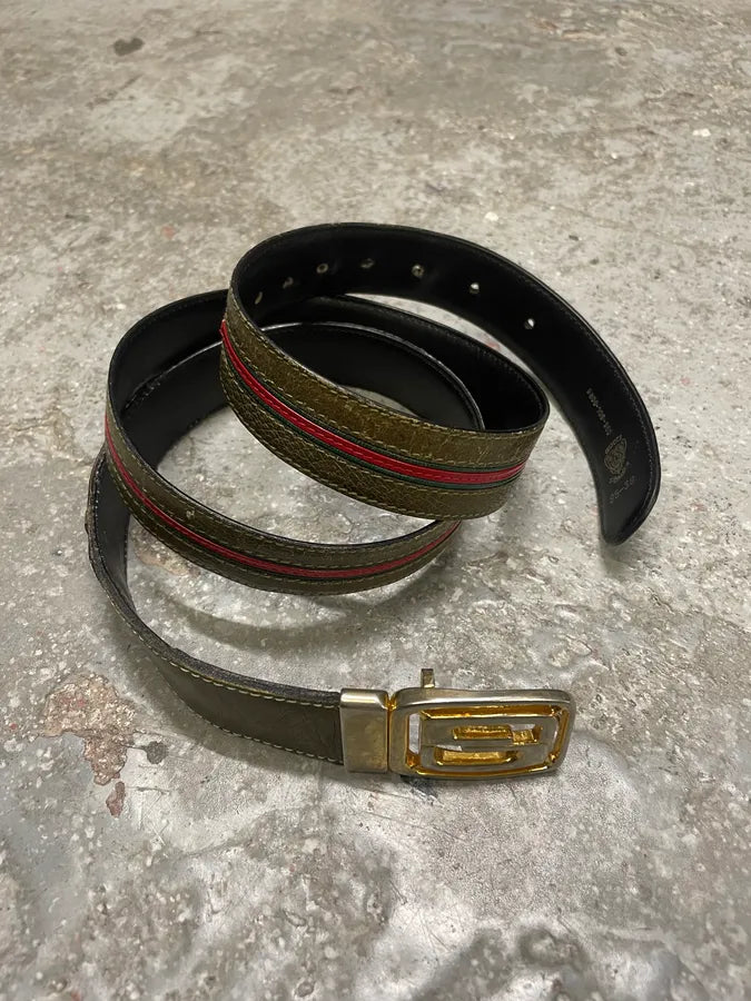 2000s Gucci Brown Italian Leather Belt (OS) 2