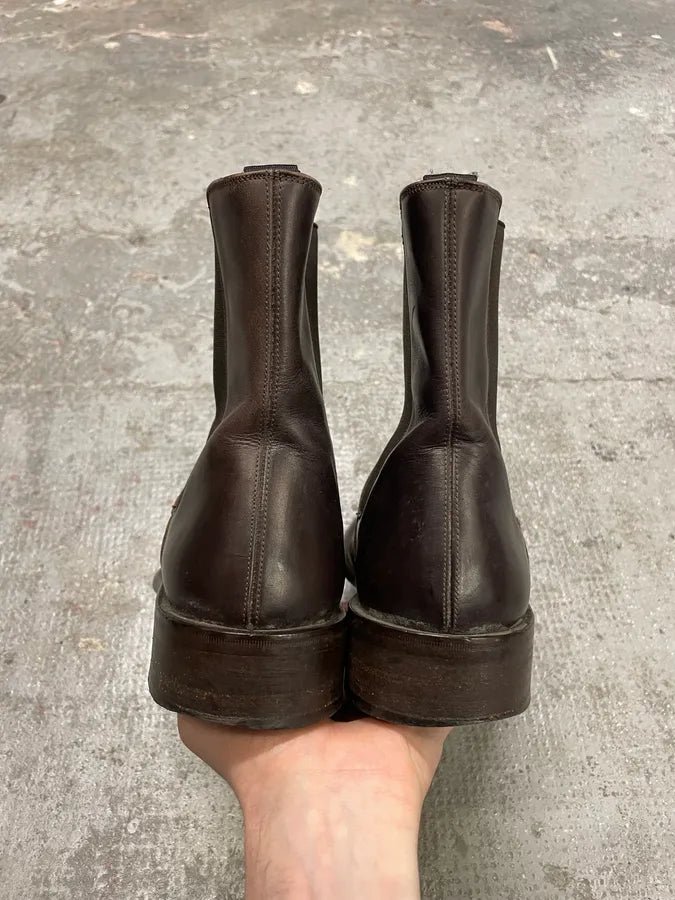 2000s Gucci Brown Leather Ankle Boots (44.5eu/us10.5) wqEHCOg 6